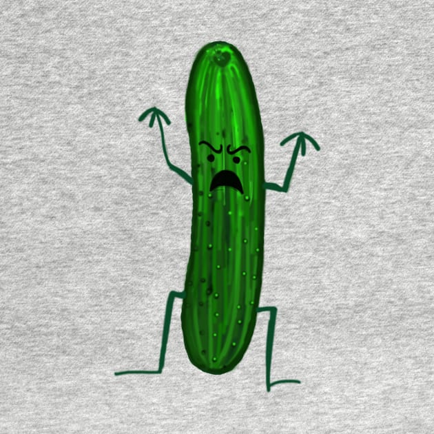 Killer Cucumber Original Funny New School Art by ckandrus